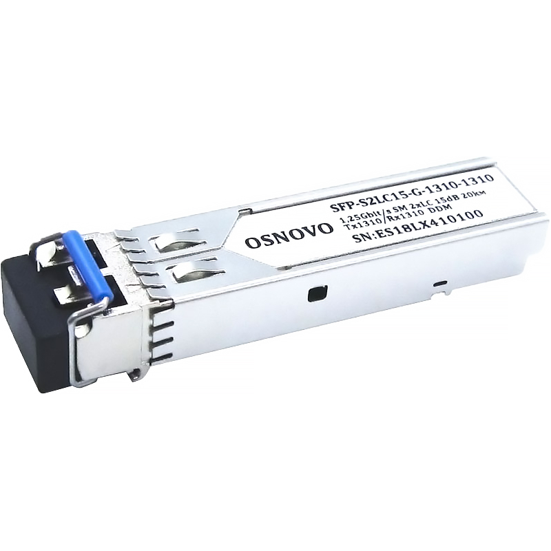 Oптический SFP модуль OSNOVO SFP-S2LC15-G-1310-1310 Оптический SFP Модуль. Два волокна Single Mode. 