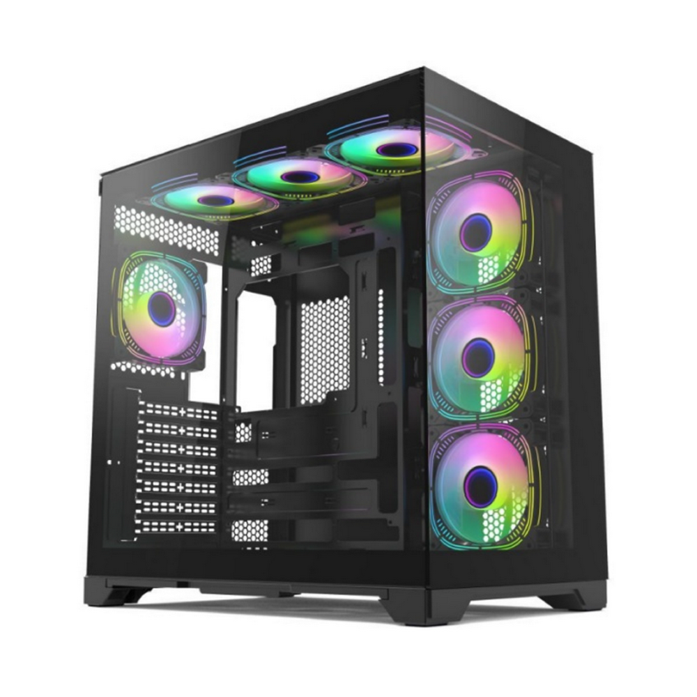 Корпус для ПК Forza FZ-G42A Seaview TG ATX Case, black, w/o psu, Tempered glass front panel, 1x3,5&q