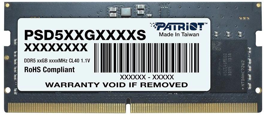 Память DDR5 8GB 5600MHz Patriot PSD58G560041S Signature Line RTL PC5-44800 CL46 SO-DIMM 262-pin 1.1В single rank Ret