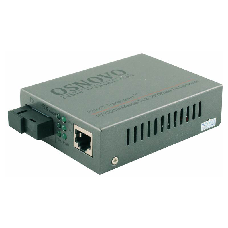 Медиаконвертер OSNOVO OMC-1000-11S5b Оптический Gigabit Ethernet медиаконвертер для передачи Etherne