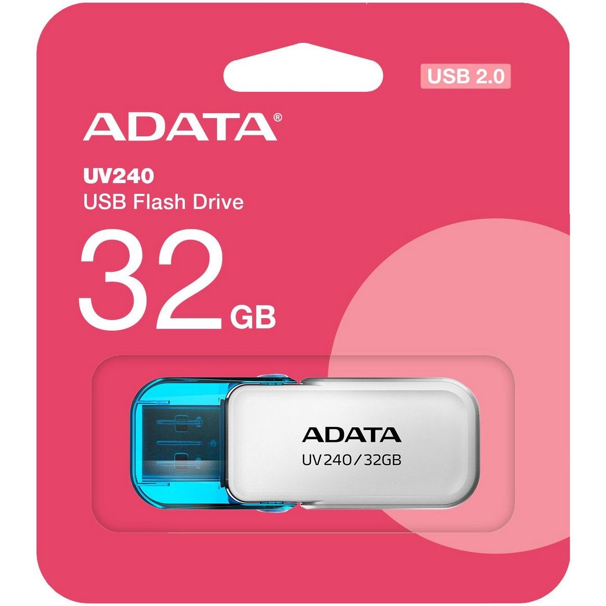 Флеш Диск A-Data 32Gb UV240 AUV240-32G-RWH USB2.0 белый/голубой