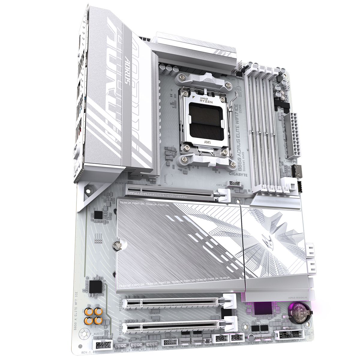 Материнская плата Gigabyte B850 AORUS ELITE WIFI7 ICE Socket AM5 AMD B850 4xDDR5 ATX AC`97 8ch(7.1) 
