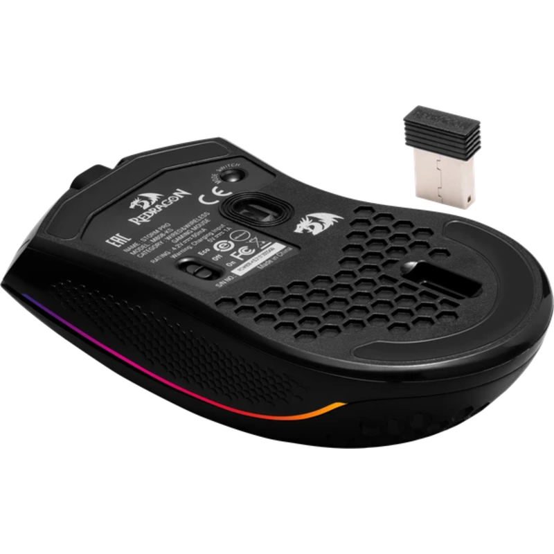 Мышь Redragon Storm Pro черный оптическая 16000dpi беспров. USB 8but (78127)