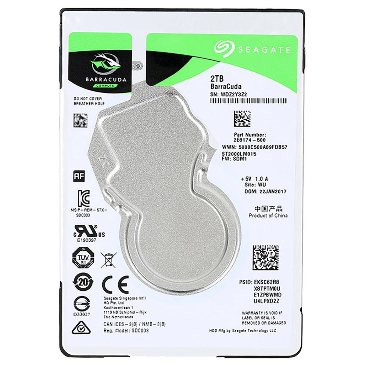Жесткий диск Seagate SATA-III 2TB ST2000LM015 Notebook/Desktop Barracuda 4KN (5400rpm) 128Mb 2.5"