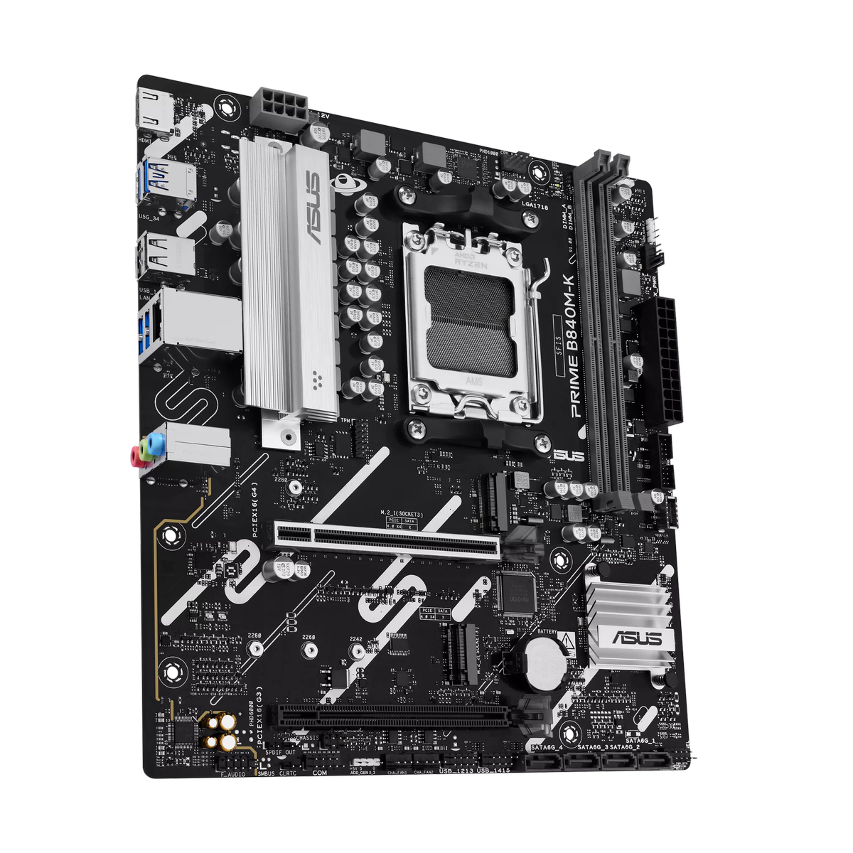 Материнская плата ASUS PRIME B840M-K AM5 mATX 2xDDR5 2xPCIEx16 2xM.2 HDMI 2.5GLAN
