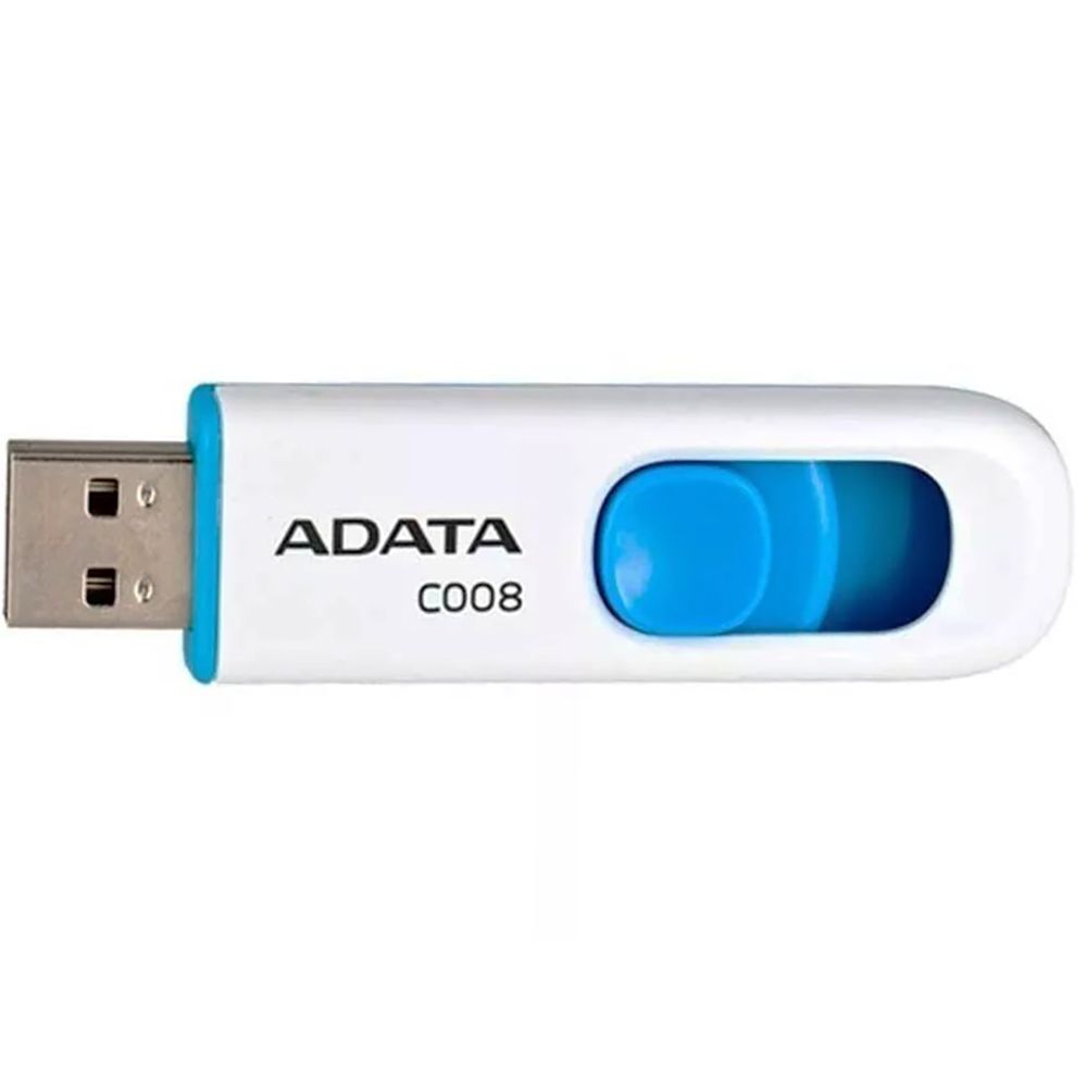Флеш Диск A-Data 64GB Classic C008 AC008-64G-RWE USB2.0 синий/белый