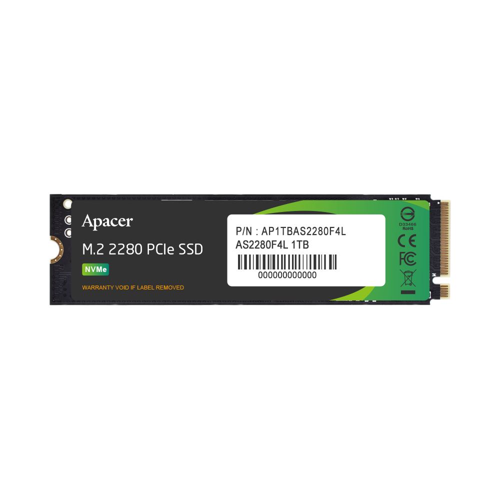 Твердотельный накопитель Apacer SSD AS2280F4L 1TB M.2 2280 PCIe Gen5x4, R10400/W8600 Mb/s, 3D NAND, 