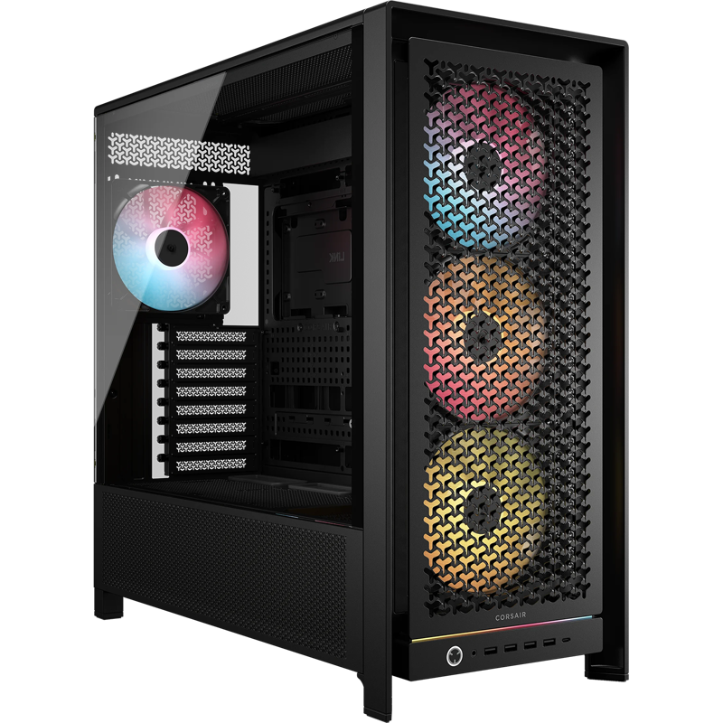 Корпус Corsair Frame 5000D RS ARGB High-Airflow, Midi-Tower, TG, 4x140mm ARGB, 4xUSB-A 3.2, 1xUSB 3.