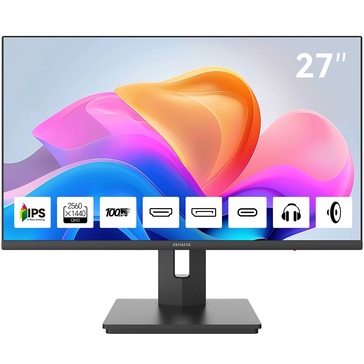 Монитор 27" AIWA MQ275A  IPS, 2560x1440, 100Hz, 4ms, 300сd/m, 1500:1, HDR | HDMI(2.0), DP(1.2),