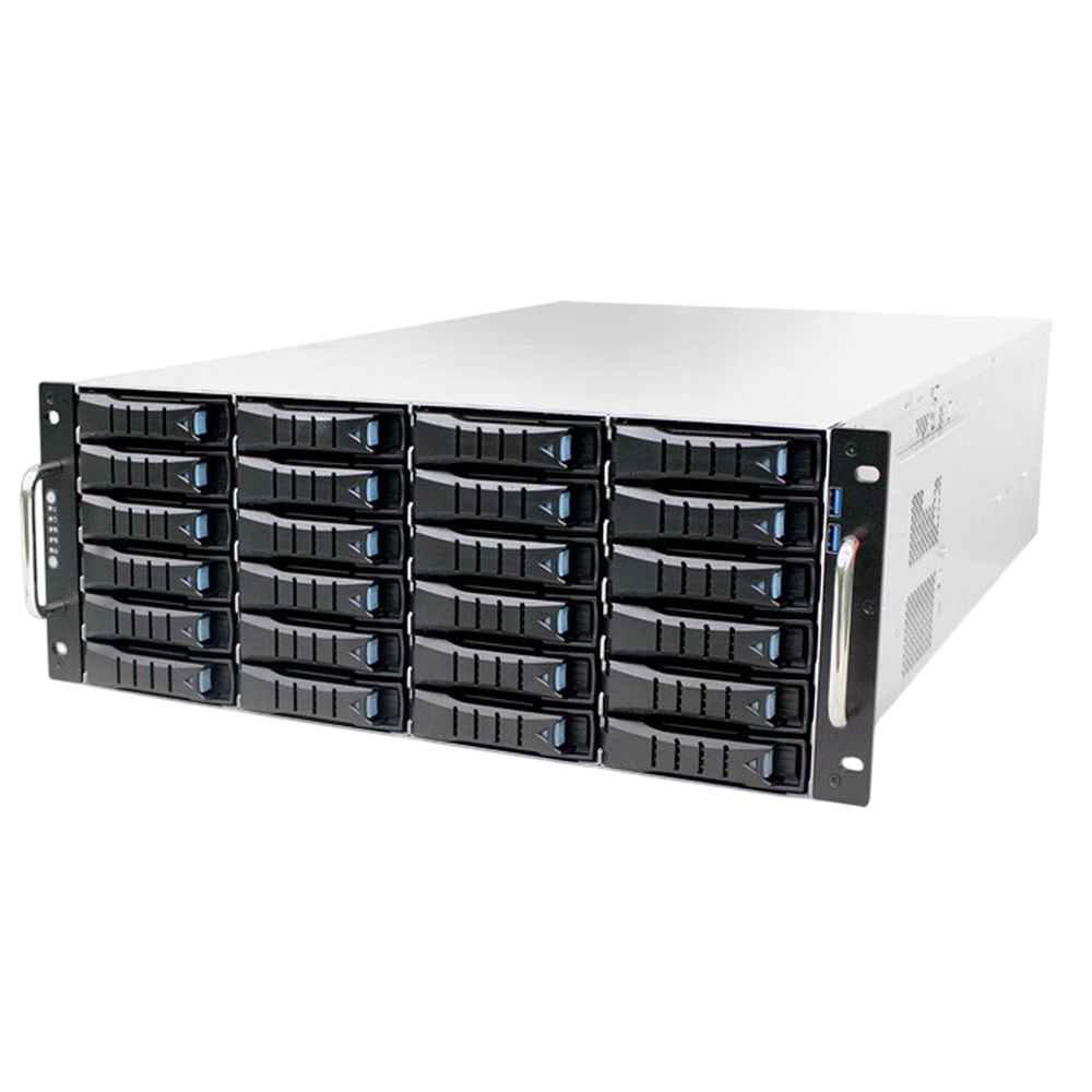 Серверный корпус/ RSC-4ET, 4U 24x 3.5" hot-swap bays, tool-less 3.5" and 2.5" HDD tray, 1200W CRPS redundant power supply, 2x 2.5" hot-swap OS, rail, 4U24 SAS 12G expander controller on backplane (35X series)