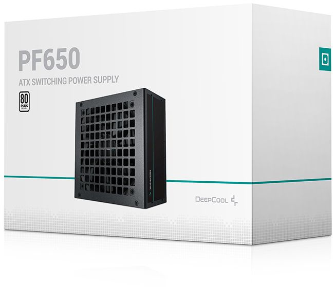Блок питания Deepcool PF650 80+ (ATX 2.4 650W, PWM 120mm fan, 80 PLUS, Active PFC) RET (R-PF650D-HA0
