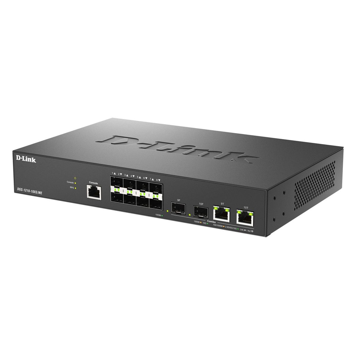 коммутатор D-Link Управляемый L2 коммутатор, 8x1000Base-X SFP, 2xCombo 10GBase-T/SFP+, защита от ста