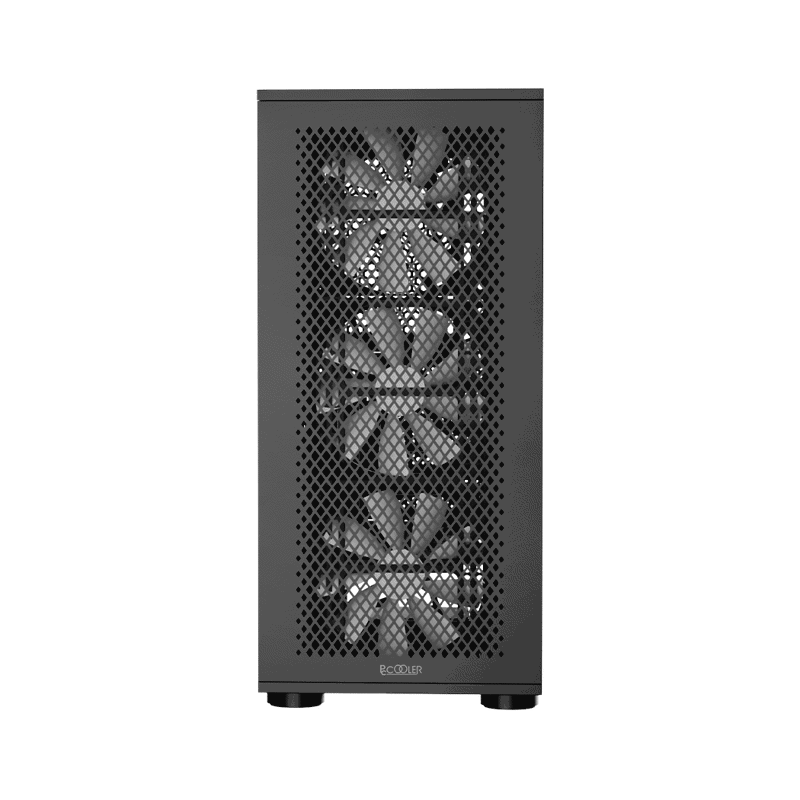 Корпус PCCooler ME200 MESH BK, Mesh Full Tower, Black, TG, SPCC, 3x120mm ARGB E-ATX, ATX, mATX, mITX