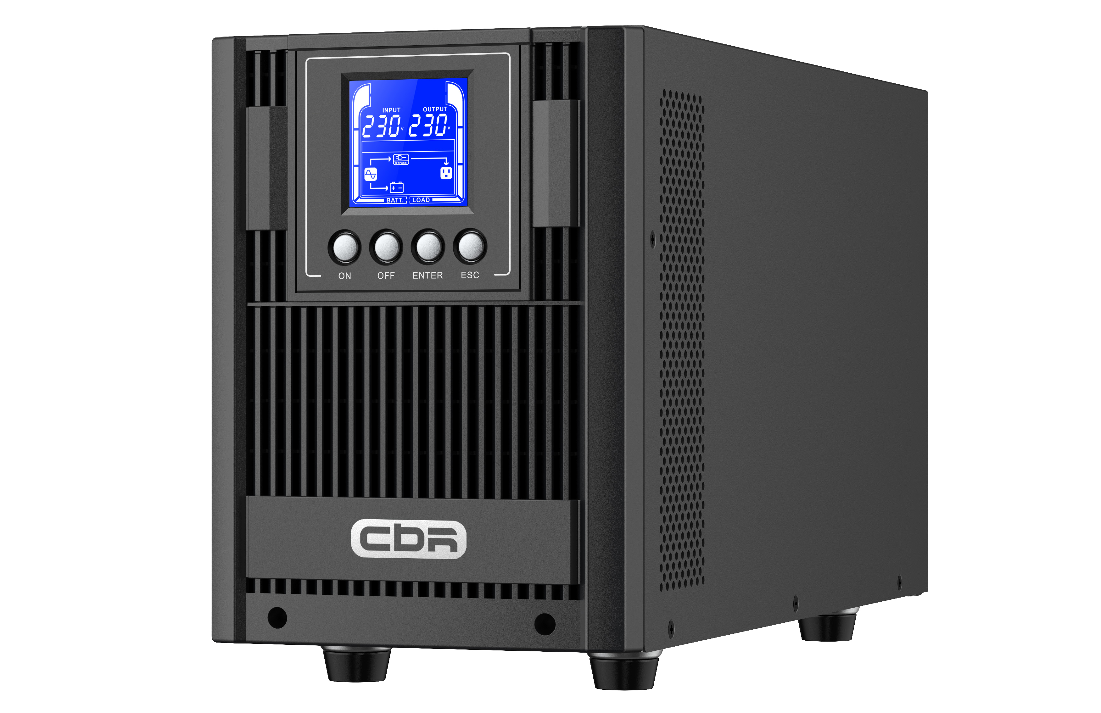 ИБП CBR [ESN-1.5KT-4F-LCHERSC] Online 1500VA/1500W Tower 4 x Schuko, LCD, HID-USB, RS232, EPO, SNMP 