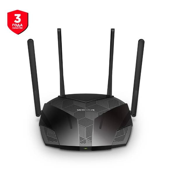 Роутер беспроводной Mercusys MR70X AX1800 10/100/1000BASE-TX черный