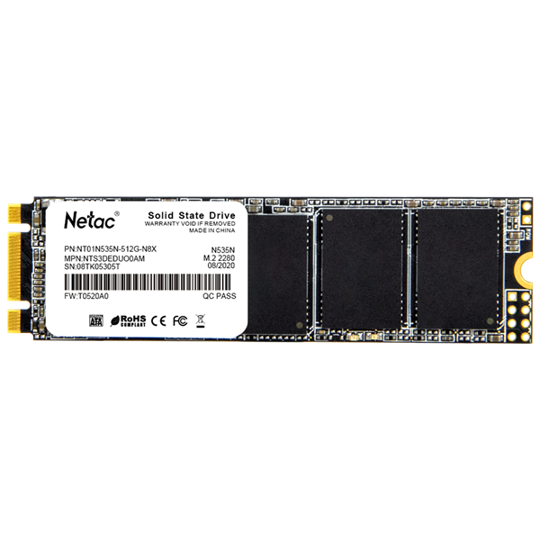 Накопитель SSD Netac SATA-III 512GB NT01N535N-512G-N8X N535N M.2 2280