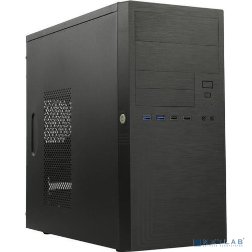 корпус MiniTower Powerman ES555 Black PM-450ATX  U3*2+TypeC*2+2*combo Audio/ intrusion switch/ Extra