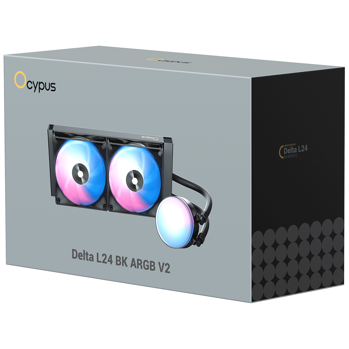 Система жидкостного охлаждения Ocypus Delta L24 BK ARGB V2 (280W, 240mm, Black, ARGB, Fans: 2x120mm,