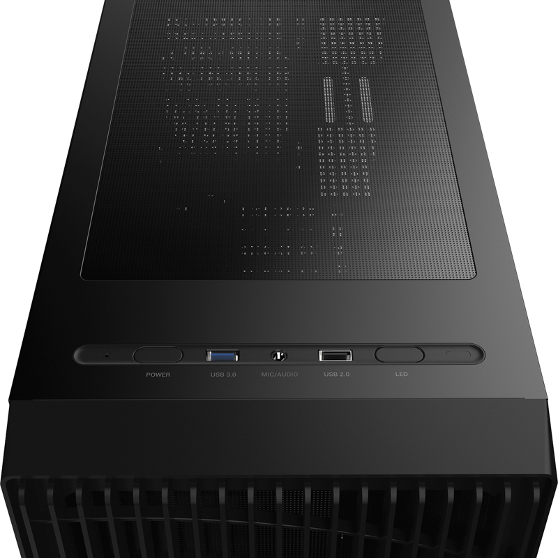 Корпус Ocypus Gamma C70 BK, Midi-Tower, TG, no fans, 1xUSB-A 3.0 + 1xUSB 2.0, ATX, mATX, mITX Black