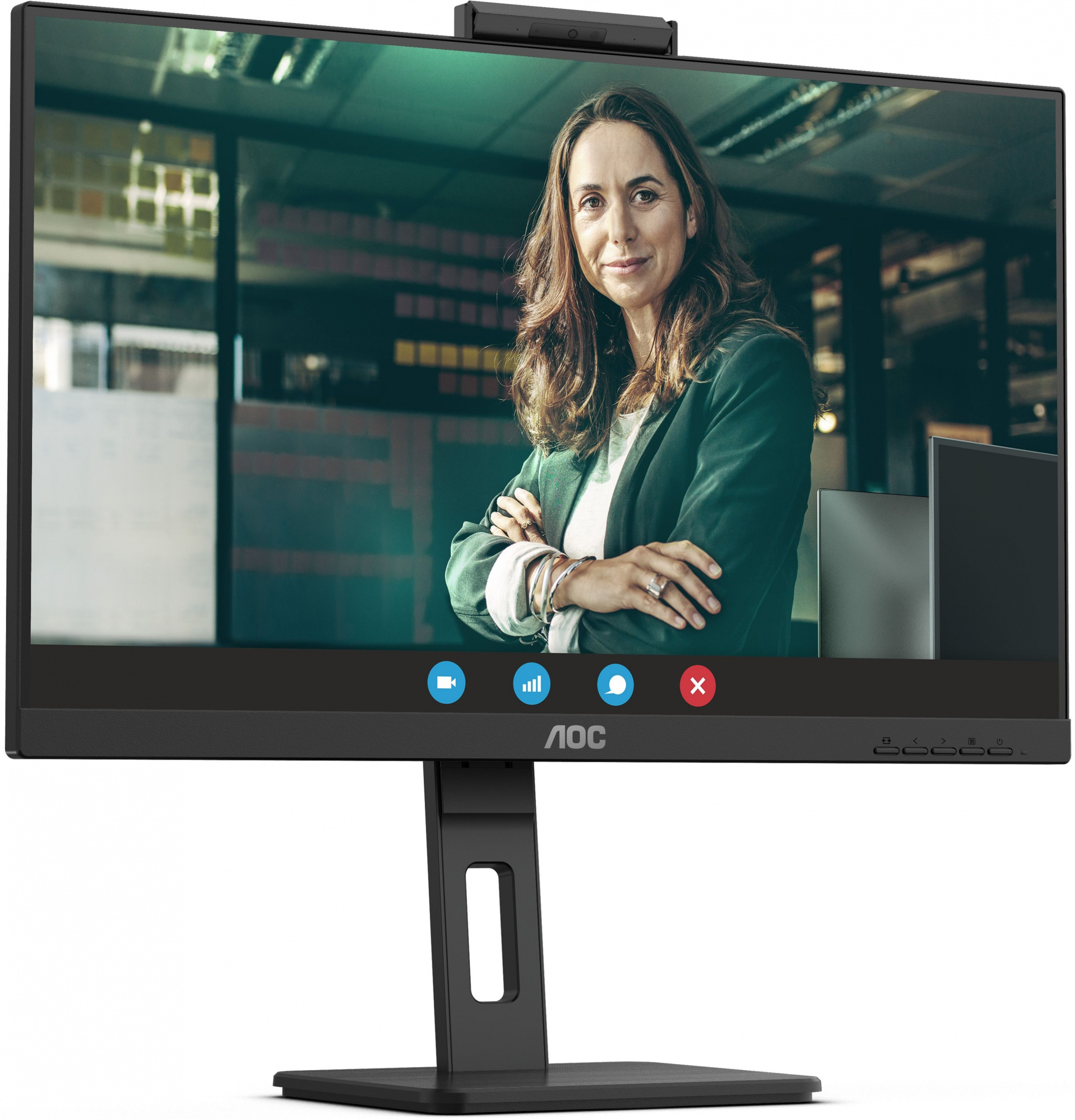 Монитор AOC 27" Pro Q27P3QW черный IPS LED 16:9 HDMI M/M Cam матовая HAS Piv 1000:1 350cd 178гр/178г