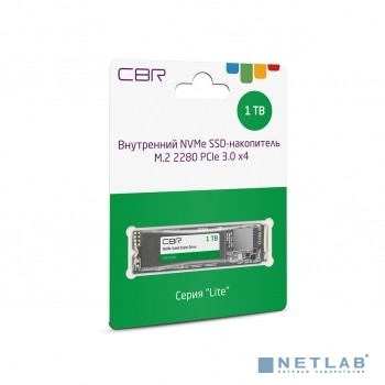 CBR SSD-001TB-M.2-LT22, Внутренний SSD-накопитель, серия "Lite", 1024 GB, M.2 2280, PCIe 3.0 x4, NVM
