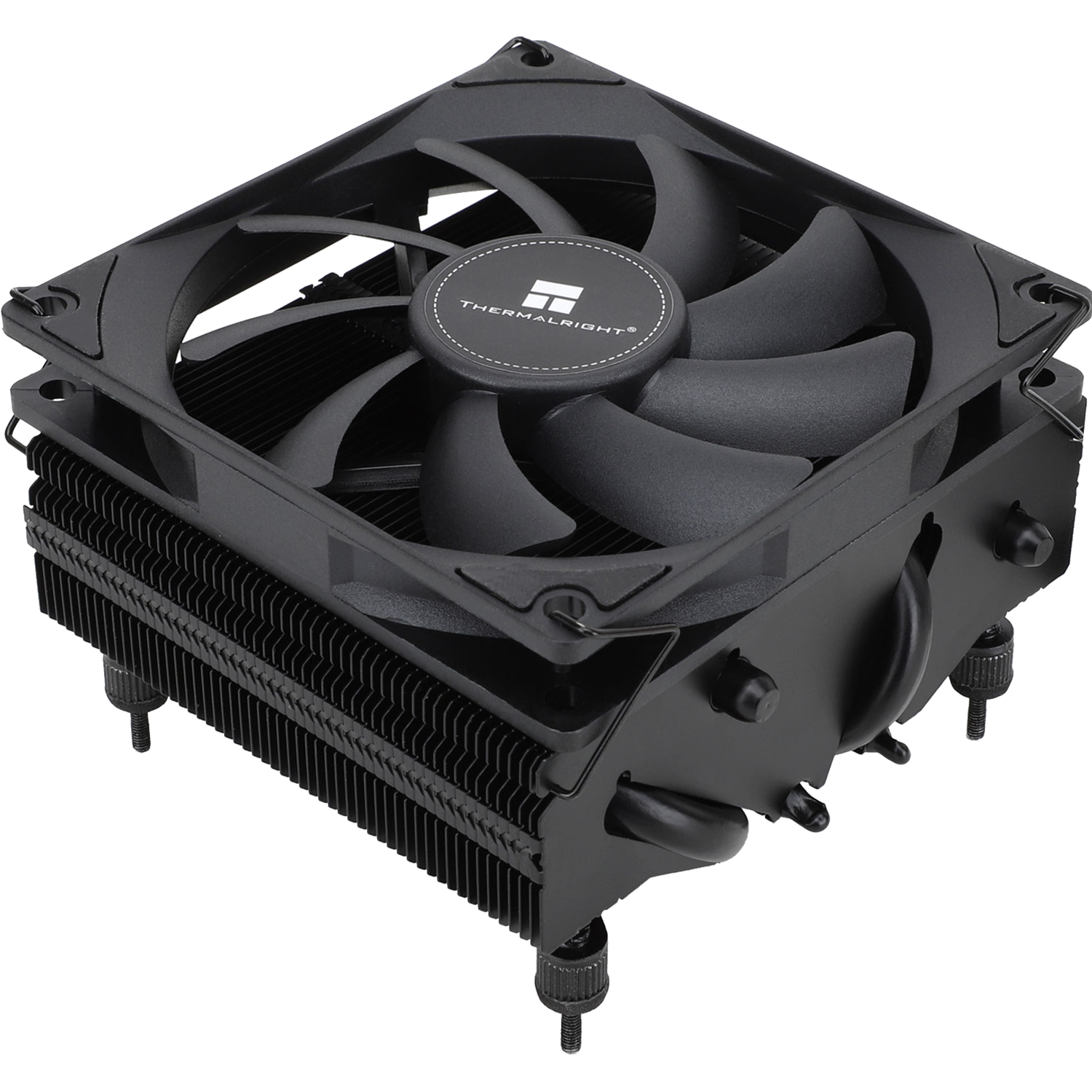 Кулер для процессора CPU Cooler Thermalright AXP-90 X53 Black (4-pin PWM, 38mm, Ni Cu, 4x6mm, 1x92mm, 42.58CFM, 22.4dBA, 2700RPM, S: 1851 1700 1200 115X, AM5 AM4, black) AXP-90-X53-BL