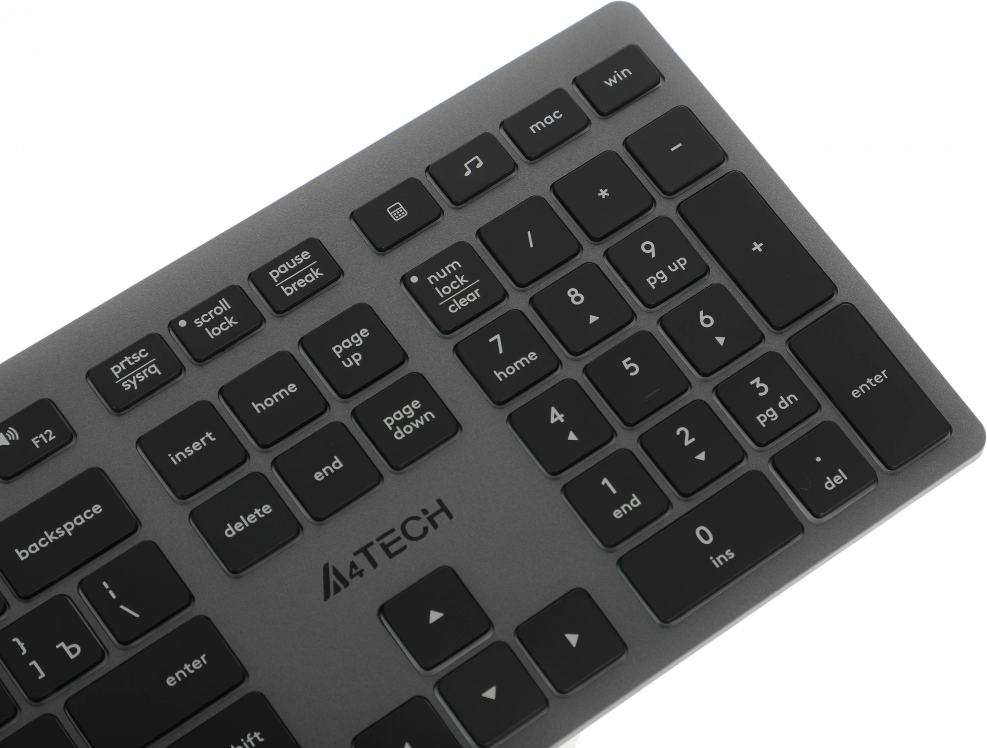 Клавиатура A4Tech Fstyler FX60H серый USB slim LED (FX60H GREY/WHITE)