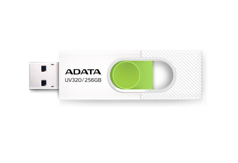 Флеш Диск A-Data 256GB UV320 AUV320-256G-RWHGN USB3.2 белый/зеленый