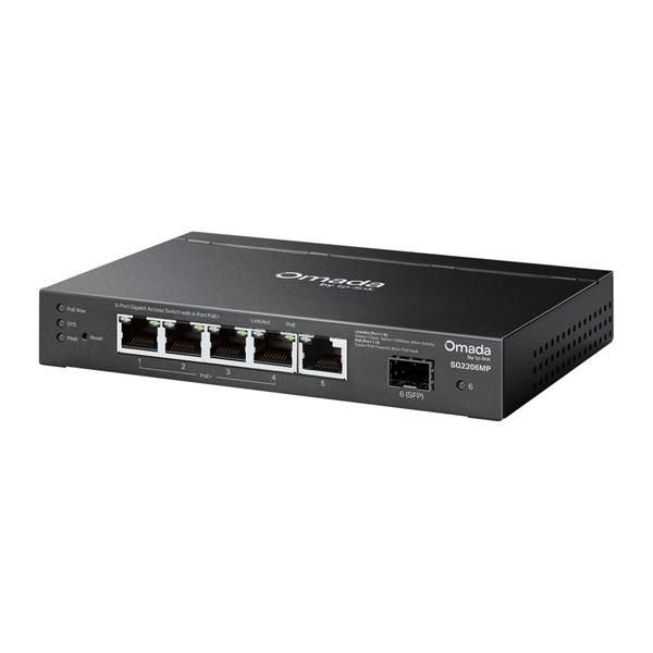 Коммутатор Omada Access 6-Port Gigabit Switch with 4-Port PoE+