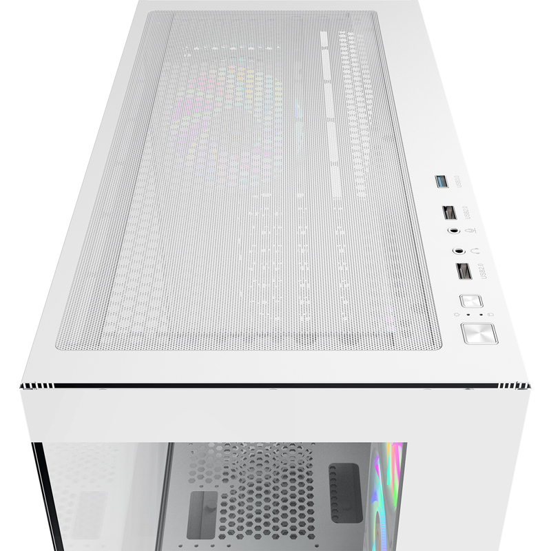 Корпус Ocypus Gamma C72 WH ARGB, Midi-Tower, TG, 4x120mm ARGB, 2xUSB-A 2.0 + 1xUSB-A 3.0, ATX, mATX,
