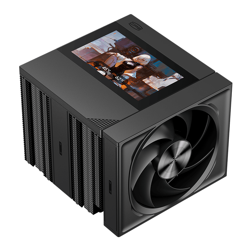 Кулер для процессора PCCooler RZ820 Display BK (290W, 4-pin PWM, LED, 169mm, Al/Cu, 8x6mm, 1x140mm +