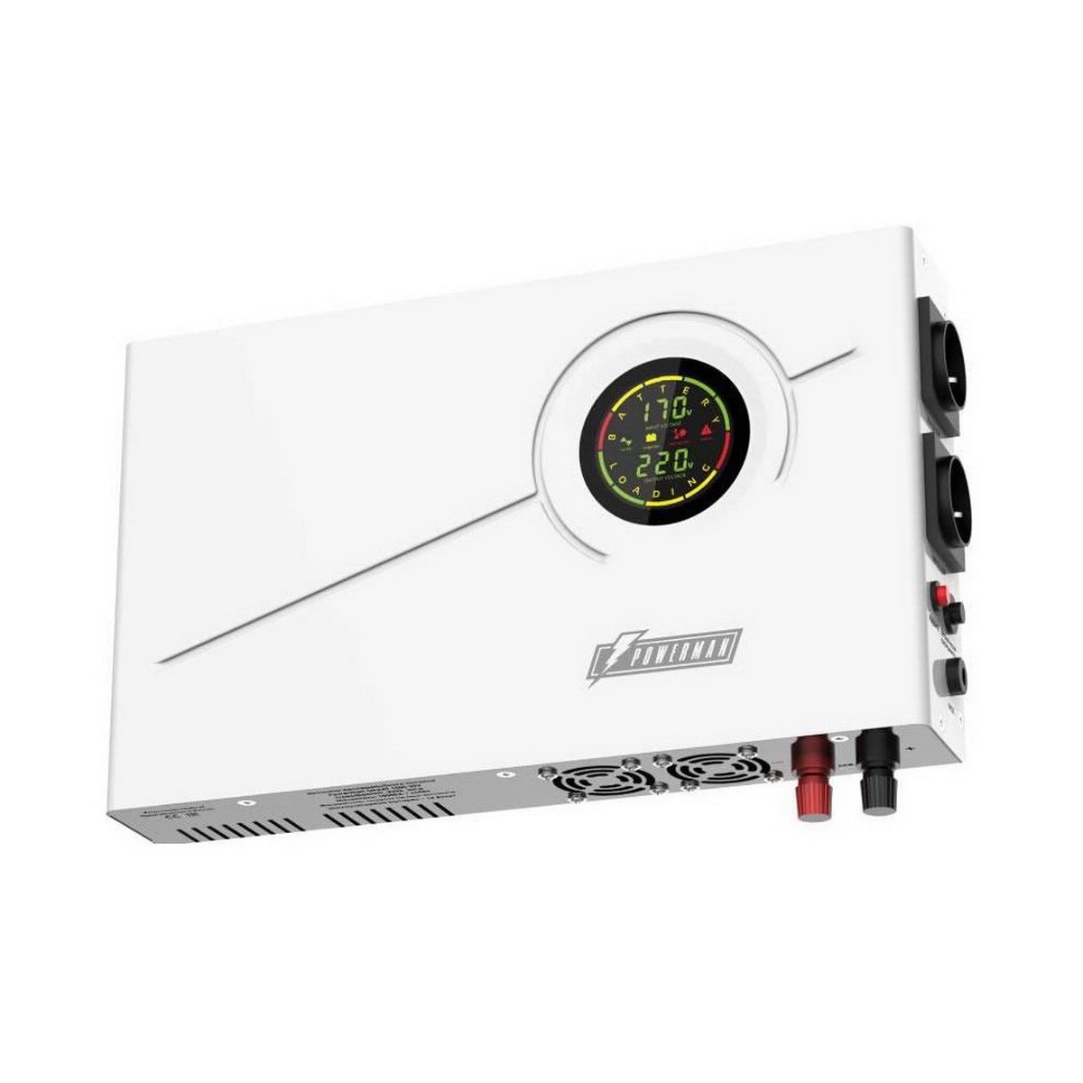 ИБП POWERMAN Smart 500 INV Мощность 500 ВА / 300 Вт, розетки Shuko - 2 шт. Стабилизирует напряжение 