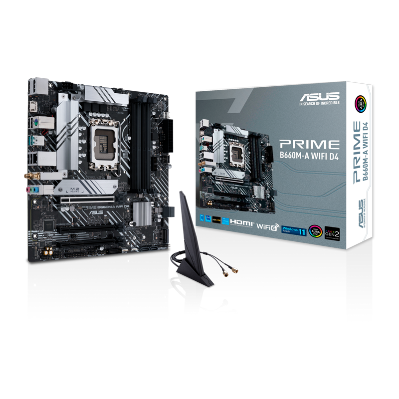 Материнская плата Asus PRIME B660M-A WIFI D4 Soc-1700 Intel B660 4xDDR4 mATX AC`97 8ch(7.1) GbLAN RA
