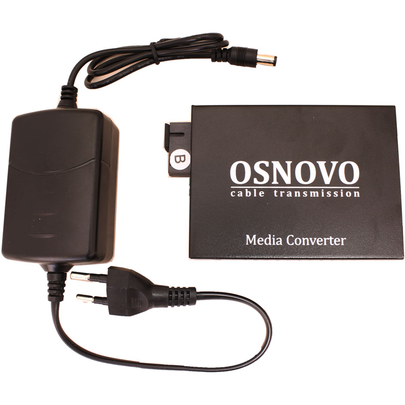 Медиаконвертер OSNOVO OMC-1000-11S5b Оптический Gigabit Ethernet медиаконвертер для передачи Etherne