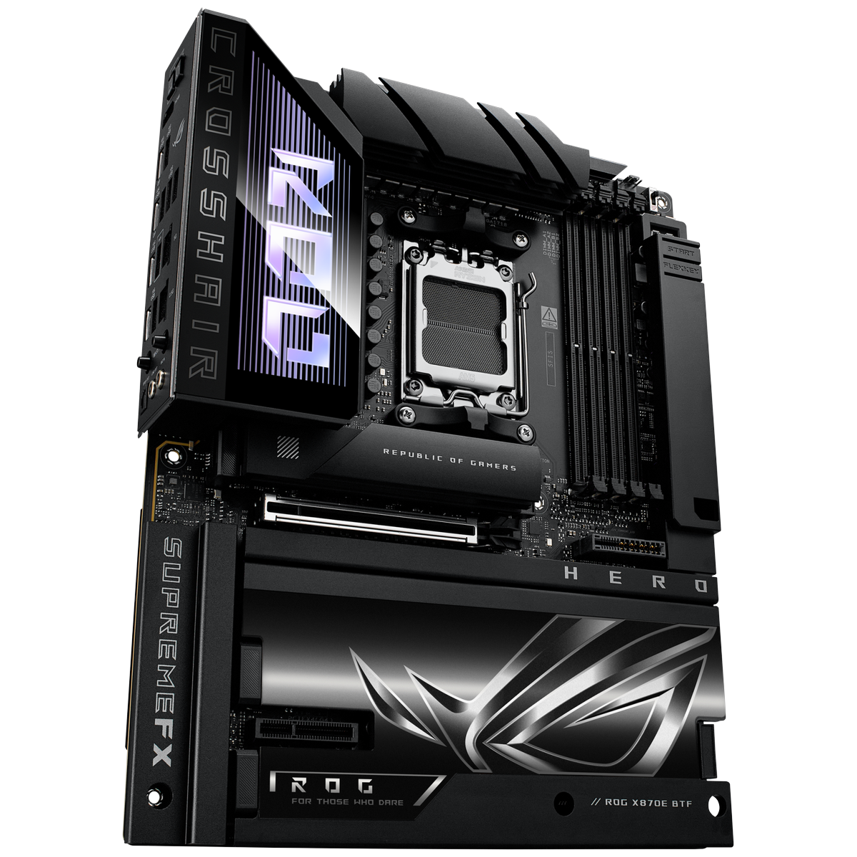 Материнская плата ASUS ROG CROSSHAIR X870E HERO BTF AM5 ATX 4xDDR5 PCIEx16 PCIEx4 5xM.2 4xUSB-C HDMI