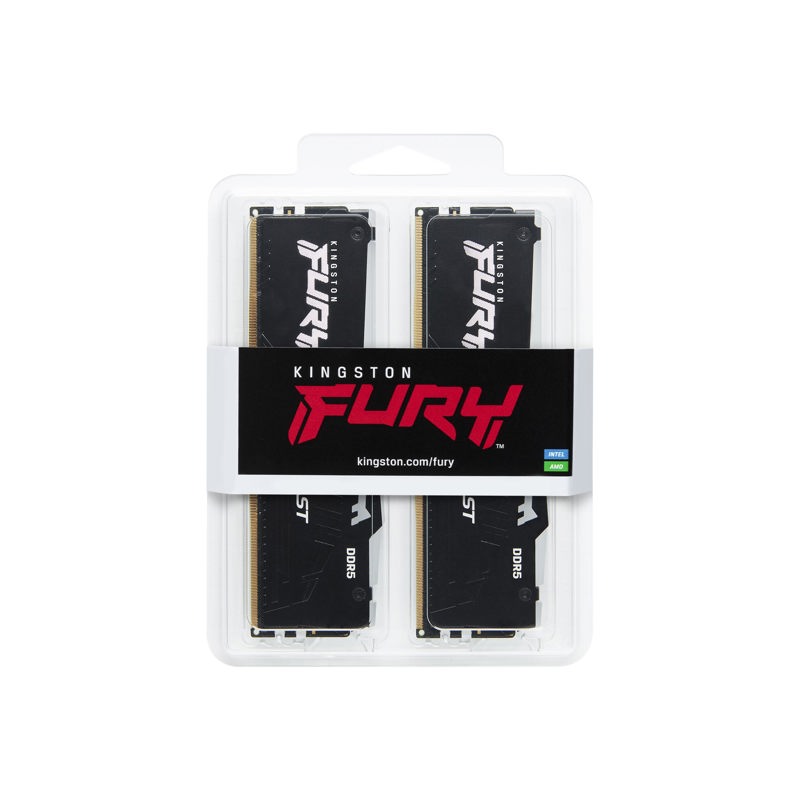 Память DDR5 2x32GB 5200MHz Kingston KF552C40BB2AK2-64 Fury Beast Black RGB RTL Gaming PC5-41600 CL40