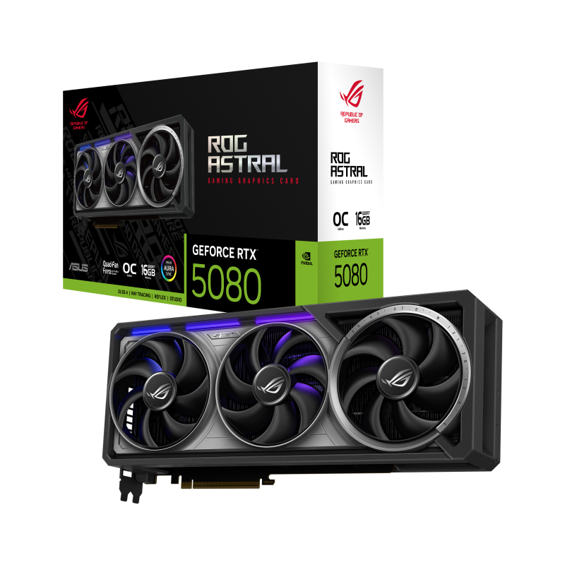Видеокарта Asus PCI-E 5.0 ROG-ASTRAL-RTX5080-O16G-GAMING NVIDIA GeForce RTX 5080 16Gb 256bit GDDR7 2