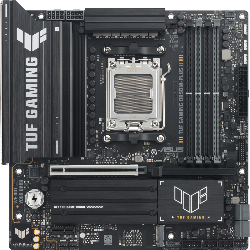 Материнская плата Asus TUF GAMING B850M-PLUS II Socket AM5 AMD B850 4xDDR5 mATX AC`97 8ch(7.1) 2.5Gg