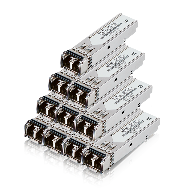 Трансивер 10 штук SFP-трансиверов Zyxel SFP-SX-E, multi mode, SFP, Duplex LC, 850nm, 550 м