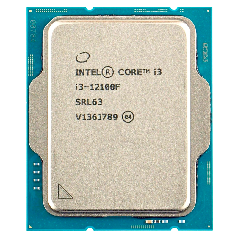 Процессор CPU Intel Core i3-12100F (3.3GHz/12MB/4 cores) LGA1700 OEM, TDP 60W, max 128Gb DDR5-4800, 