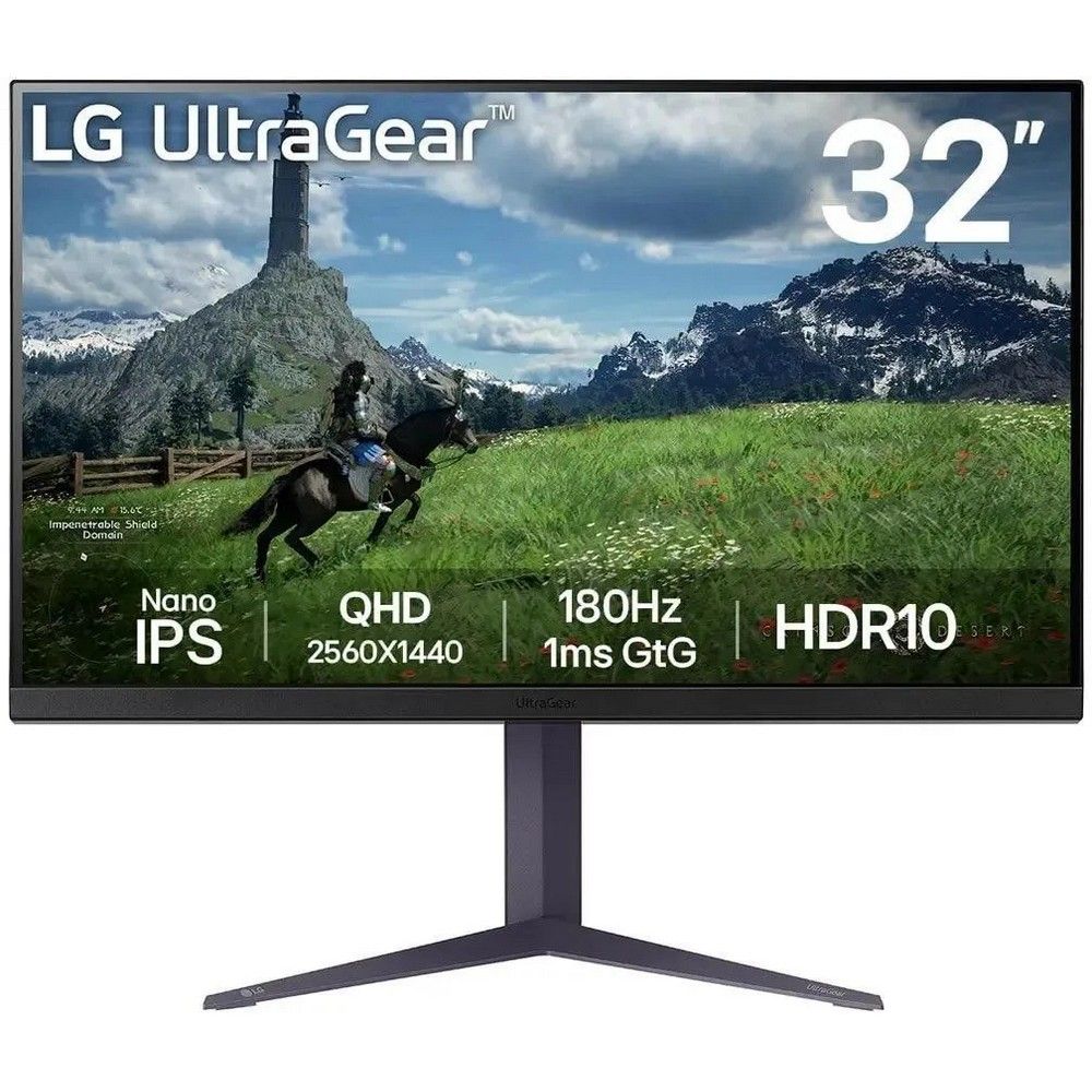 Монитор LG 31.5" UltraGear 32GS85Q-B черный IPS LED 16:9 HDMI матовая HAS 350cd 178гр/178гр 2560x144