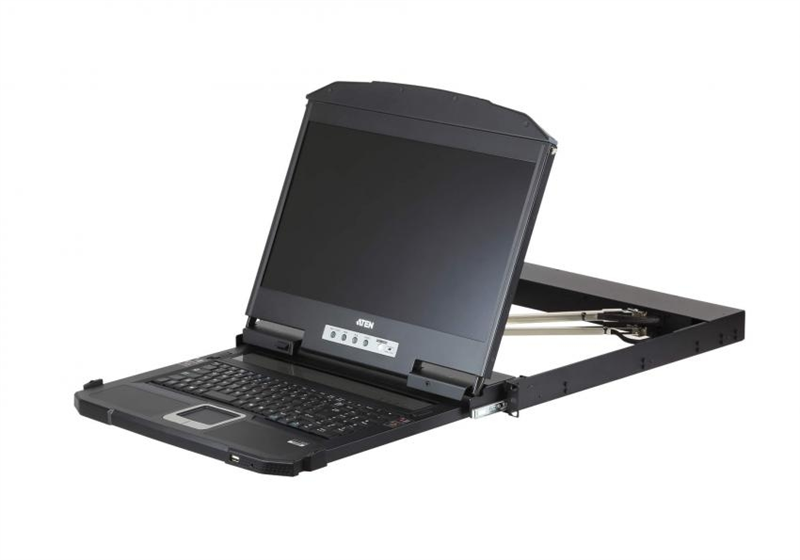 КВМ консоль ATEN 18.5" Ultra Short Depth Dual Rail WideScreen LCD Console (USB, HDMI / DVI / VGA, 19