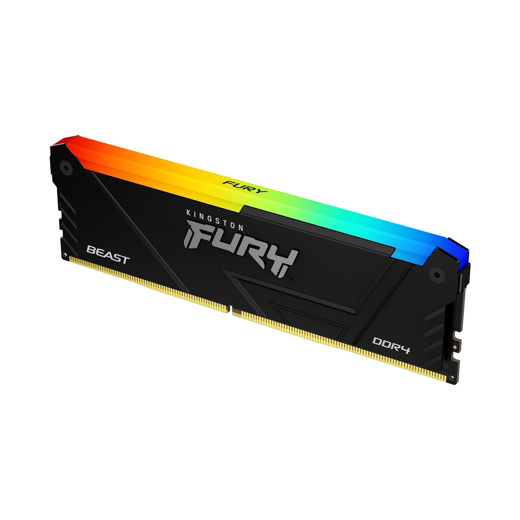 Память DDR4 16GB 3600MHz Kingston KF436C18BB2A/16 Fury Beast RGB RTL Gaming PC4-28800 CL18 DIMM 288-