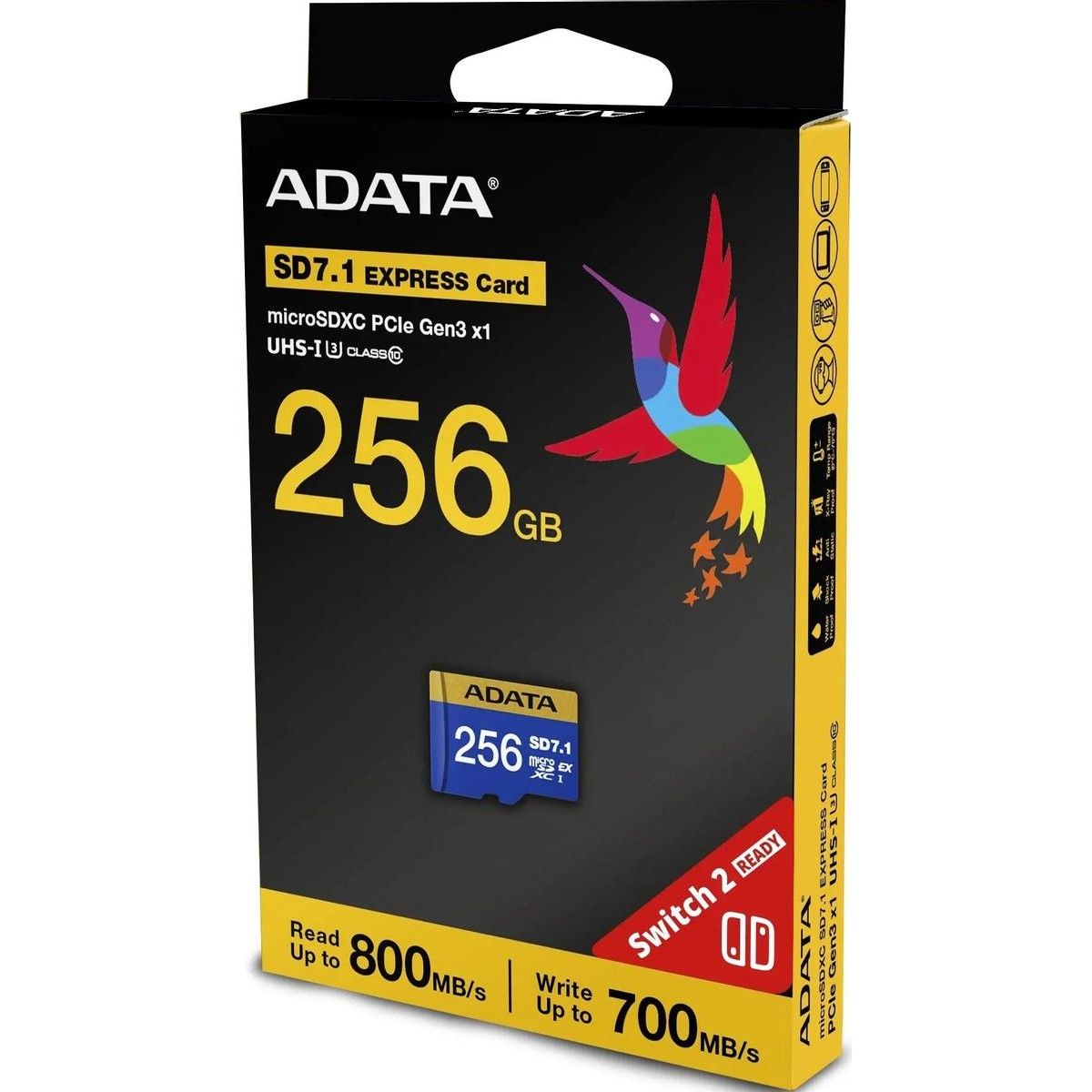 Флеш карта microSD 256GB A-DATA Premier Extreme microSDXC SD7.1 Express card Class 10 UHS-I U3 V30S 