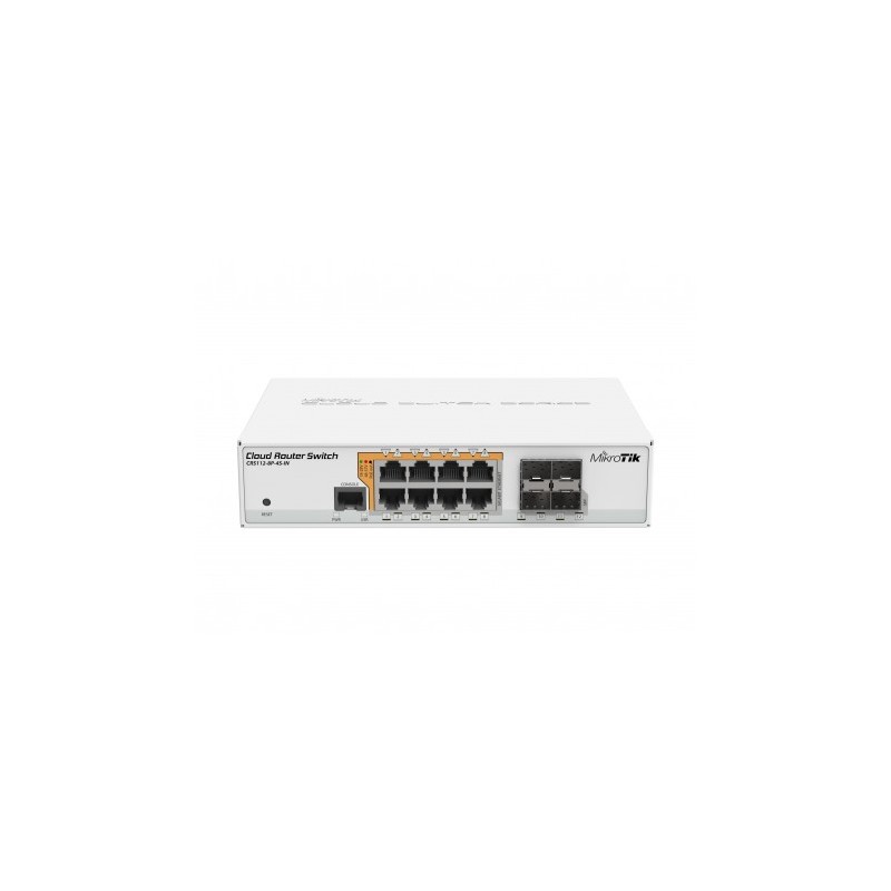 Коммутатор MikroTik CRS112-8P-4S-IN 8x1Гбит/с 4SFP 8PoE+ управляемый