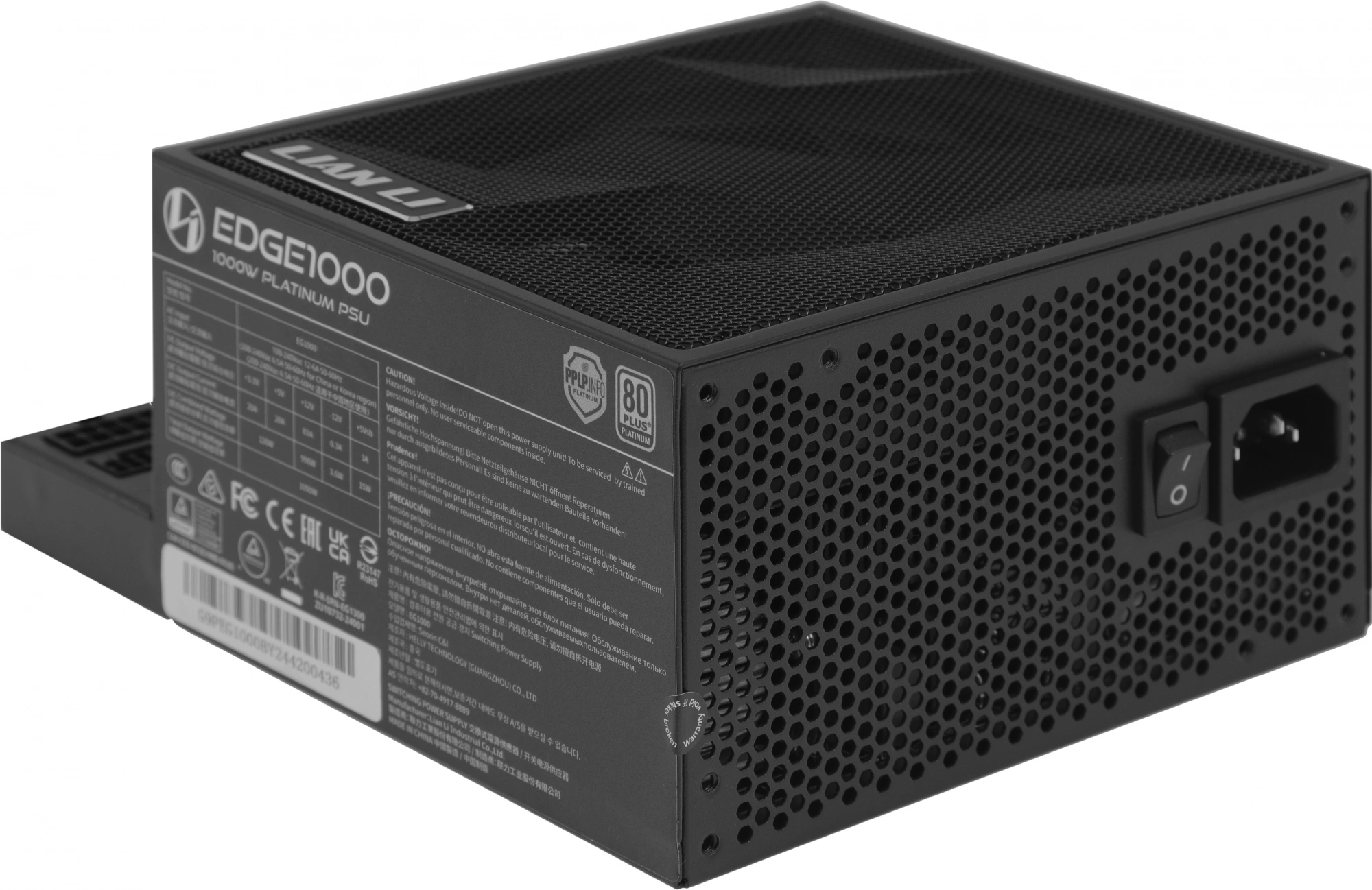 Блок питания Lian-Li ATX 1000W EDGE1000 Gen.5 80+ platinum (20+4pin) APFC 120mm fan 12xSATA Cab Mana