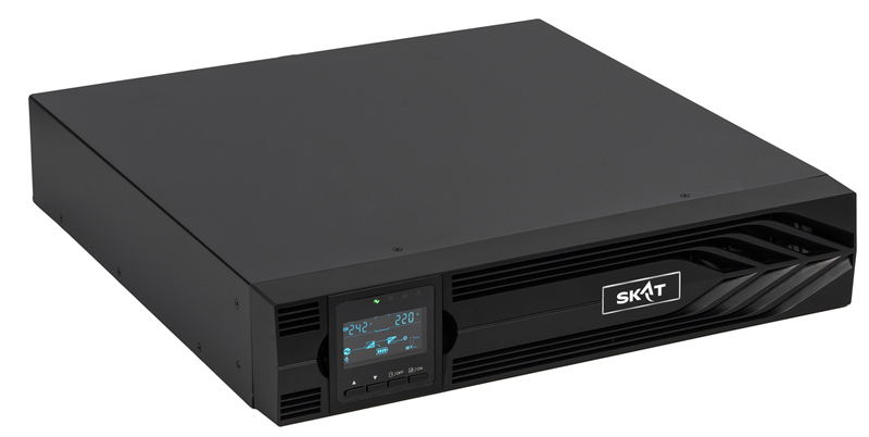 Источник бесперебойного питания  (8768) SKAT-UPS 2000-RACK-ON-4X9 P3 - ИБП 2000 Вт, On-Line, синус, 