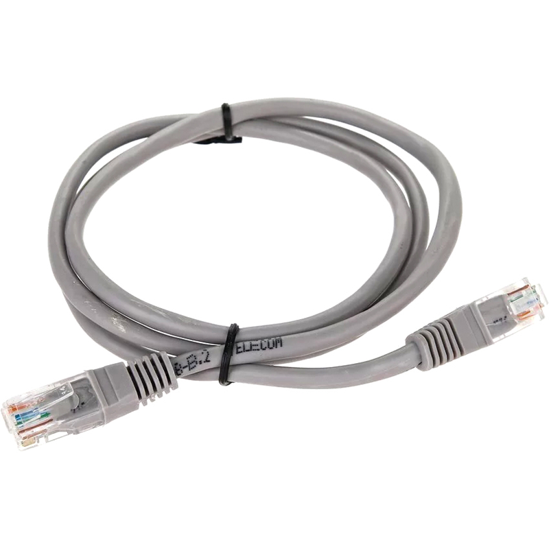 Патчкорд литой "Telecom" UTP кат.5е 1,0м серый