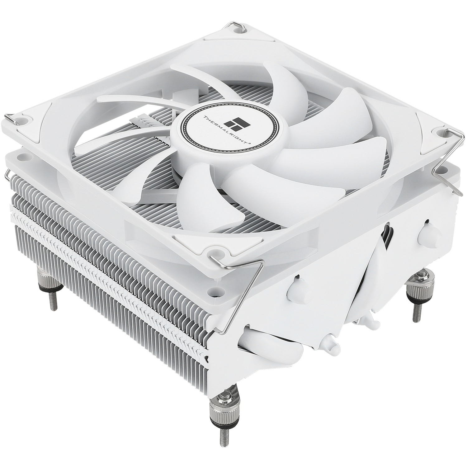 Кулер для процессора CPU Cooler Thermalright AXP-90 X53 White (4-pin PWM, 38mm, Ni Cu, 4x6mm, 1x92mm, 42.58CFM, 22.4dBA, 2700RPM, S: 1851 1700 1200 115X, AM5 AM4, white) AXP-90-X53-WH