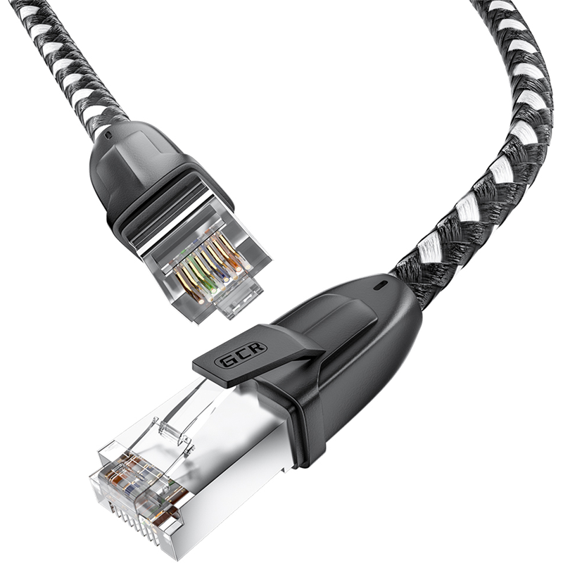 Greenconnect RJ45(m) - RJ45(m) Cat.6 3м черно-белый